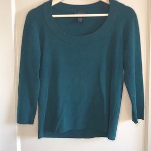Prominence silk-blend emerald heavyweight top
